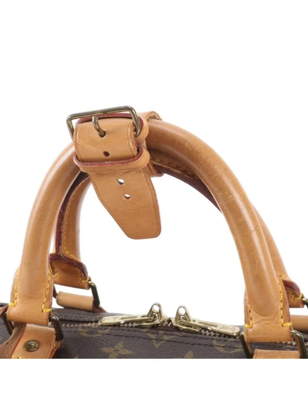 Louis Vuitton Monogram Keepall 55 Leather Boston Bag Tote Carry